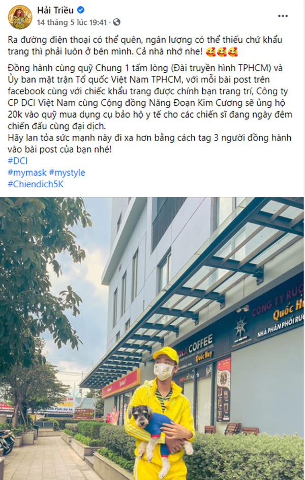 Diễn viên Hải Triều hưởng ứng chủ đề “My mask my style” của DCI Việt Nam